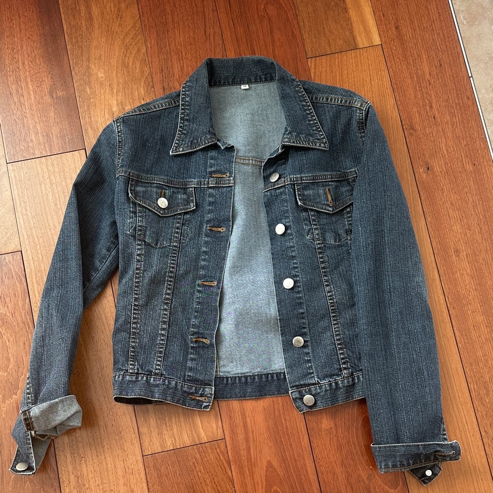 Stylish Dark Blue Denim Jacket